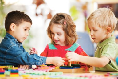 Happy children playing together.