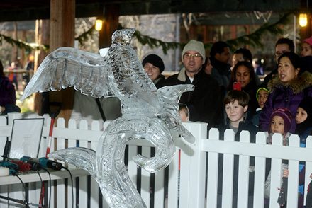 Salute to Wildlife Ice Carving Week at the Bronx Zoo 