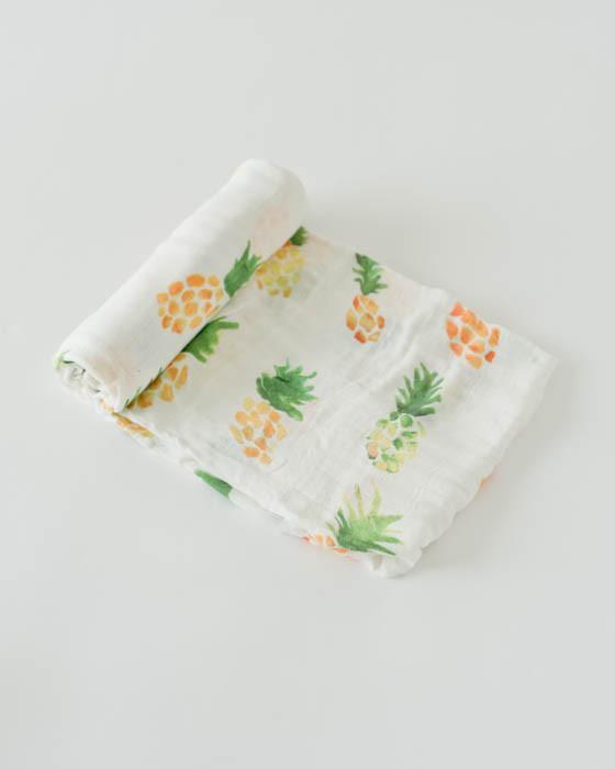 Deluxe Muslin Swaddle Single - Pineapple