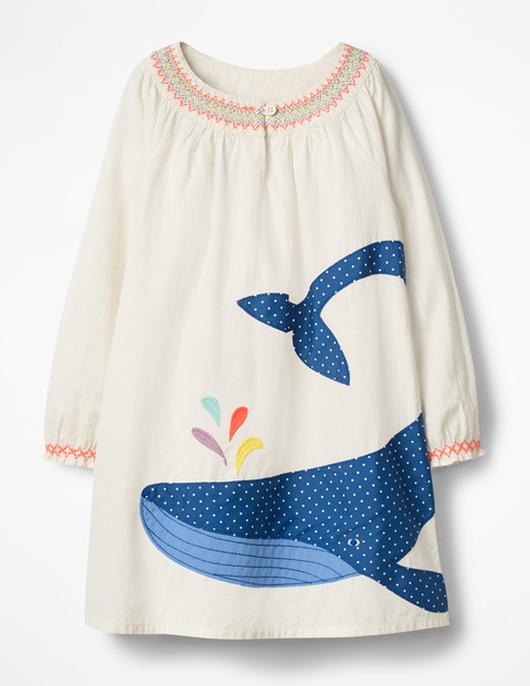 Mini Boden Whale Appliqué Kaftan