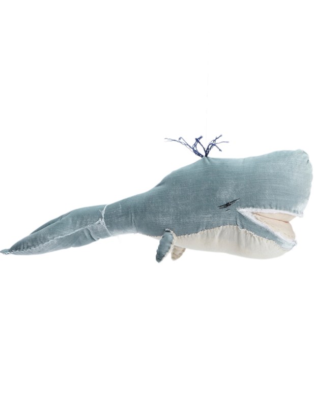 Tamar Mogendorff Blue Velvet Whale from Norman & Jules