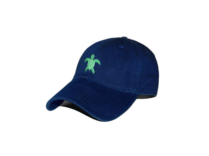 Smathers & Banson Sea Turtle Needlepoint Hat (Navy)