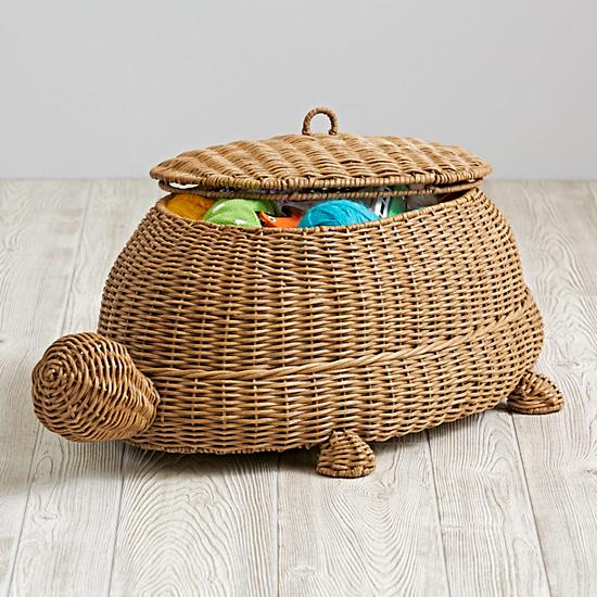 Land of Nod Half Shell Turtle Floor Bin