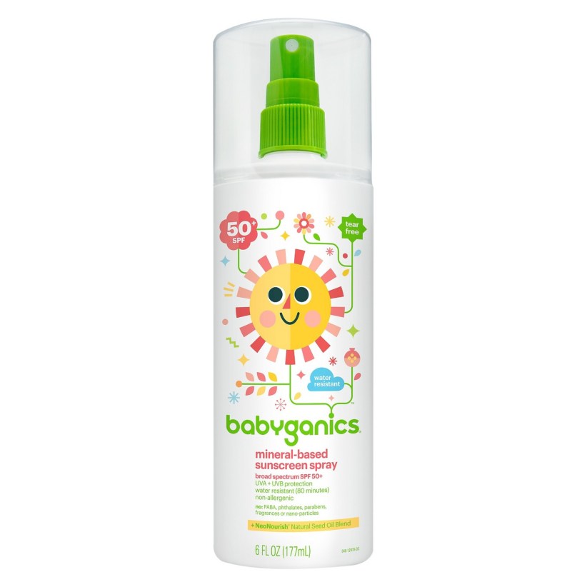 Babyganics Mineral-based Sunscreen Spray, 50+ SPF