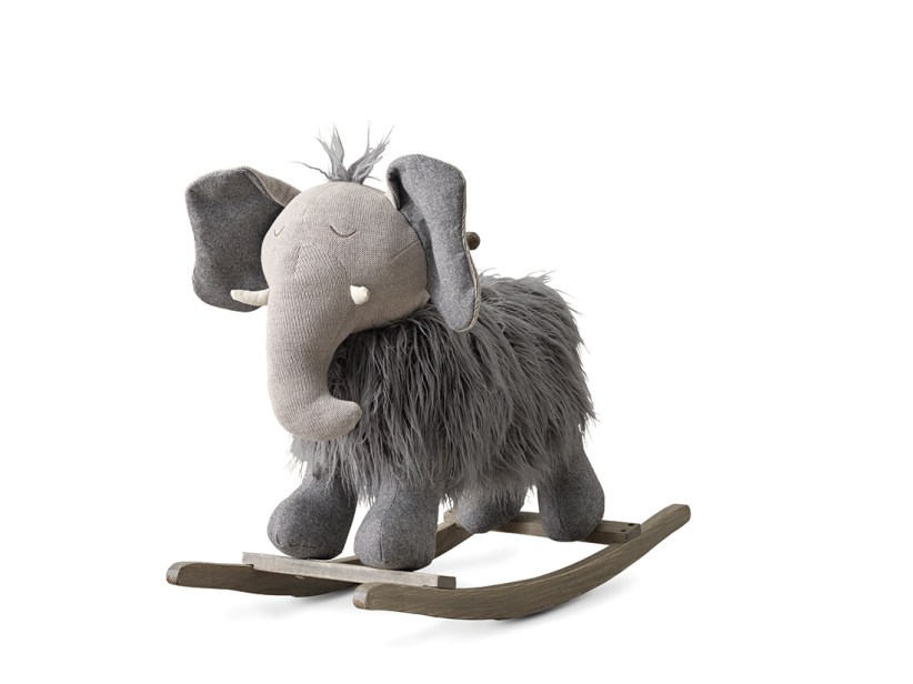 Restoration Hardware Wooly Plush Animal Rocker