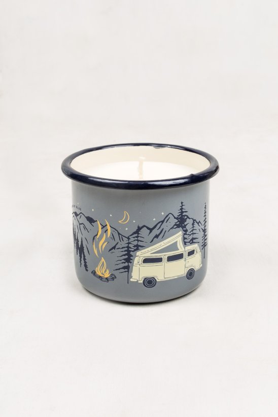 United by Blue Road Trip Enamel Mug Candle