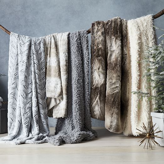 West Elm Faux Fur Sheepskin Throw