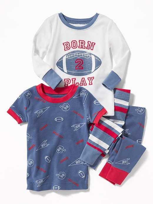 Old Navy Football-Graphic 4-Piece Sleep Set for Toddler & Baby 