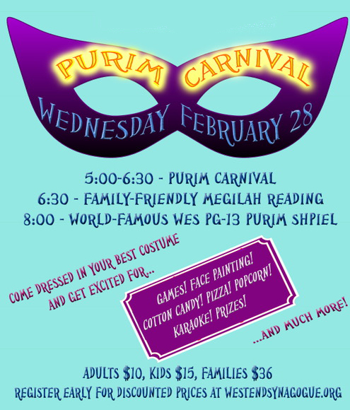 WES Purim Carnival Celebration