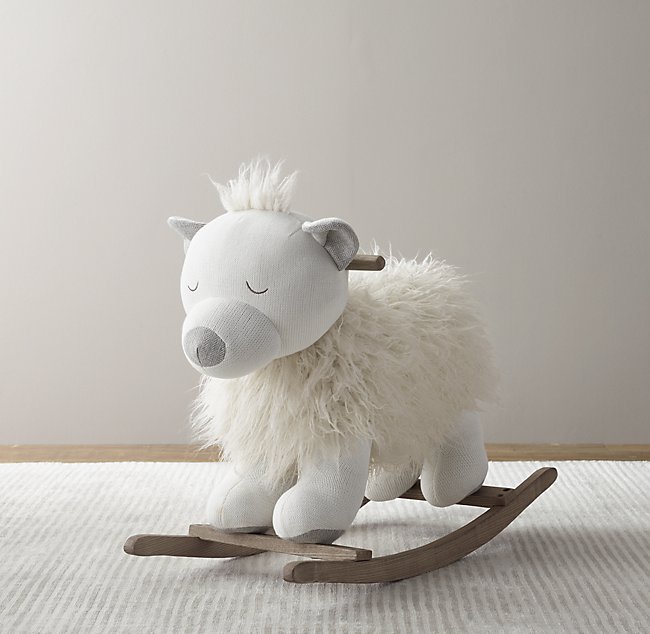 RH Baby & Child Wooly Plush Animal Rocker - Polar Bear