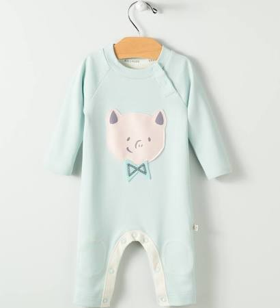 Little Blue Piggy Playdate Romper 