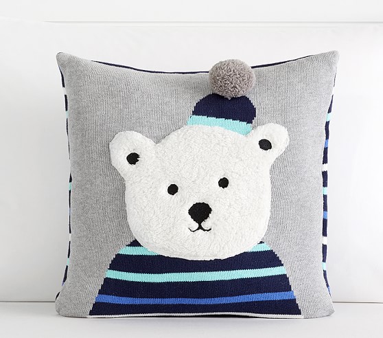 Pottery Barn Kids Winter Bear Decorative Pillow