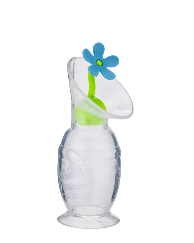 Haakaa Silicone Breast Pump and Silicone Flower Stopper Set