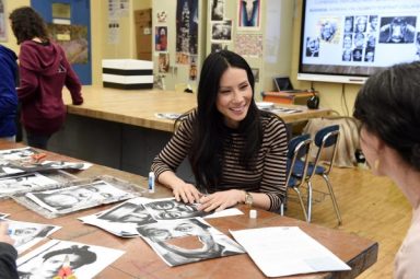 lucy liu at a school