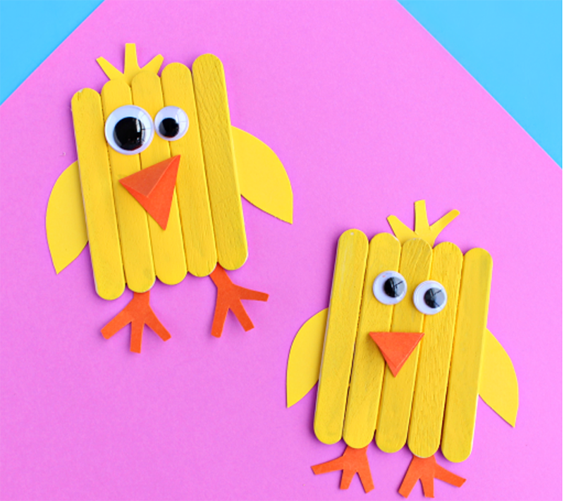 Popsicle Stick Chicks