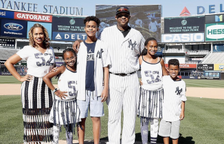 Luis Severino with wife Rosmaly Severino