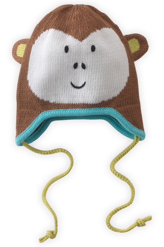 Joobles Organic Baby Earflap Cap - Mel The Monkey