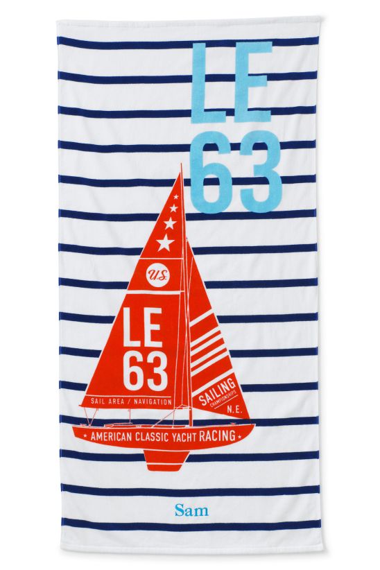 Lands' End Kids Printed Velour Beach Towel