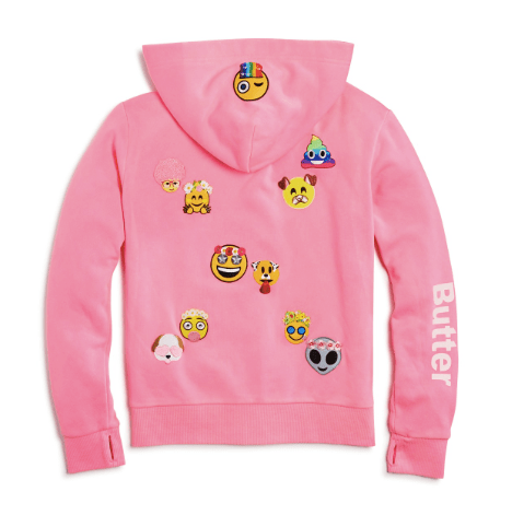 Butter Girls' Emoji Patches Hoodie