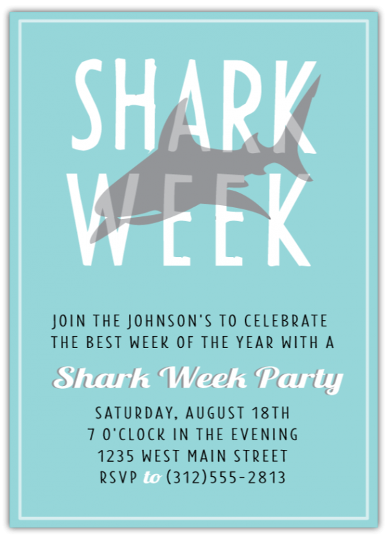 Shark Party Invitations