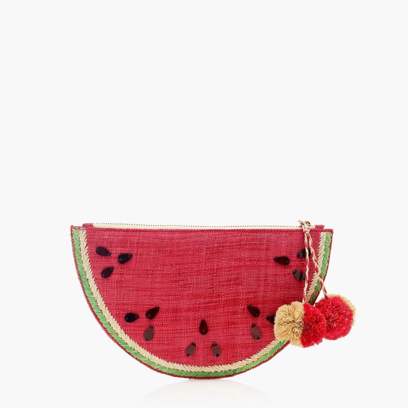 Kayu Fruit Clutch with Pom-Pom