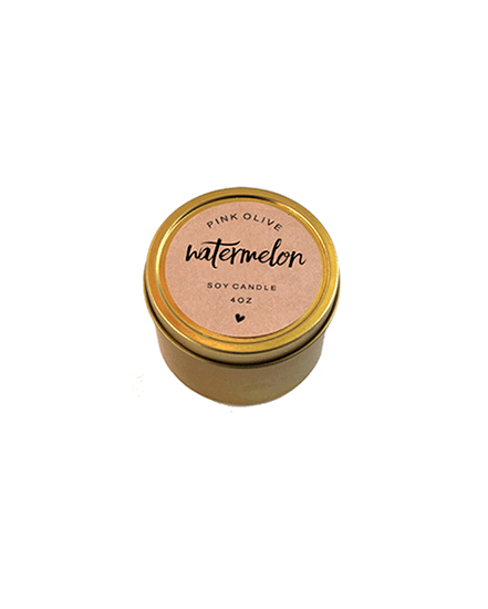 Pink Olive Mini Watermelon Soy Candle