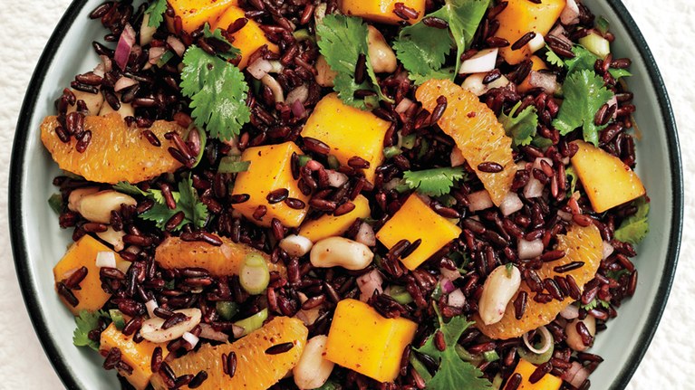 Black Rice Salad with Mango and Peanuts