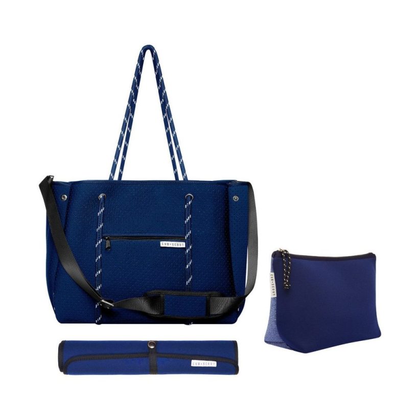  Cub + Scout The Mum Set - Navy Leader Carryall, Sky Pouch, Navy Mat 