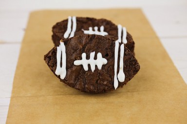 football brownie bites