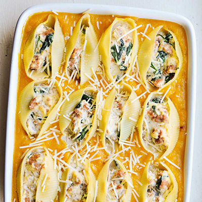 Butternut Squash And Sausage Stuffed Shells