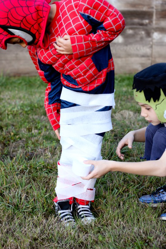 Mummy Sack Race