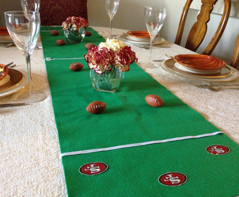 DIY Football Table Runner