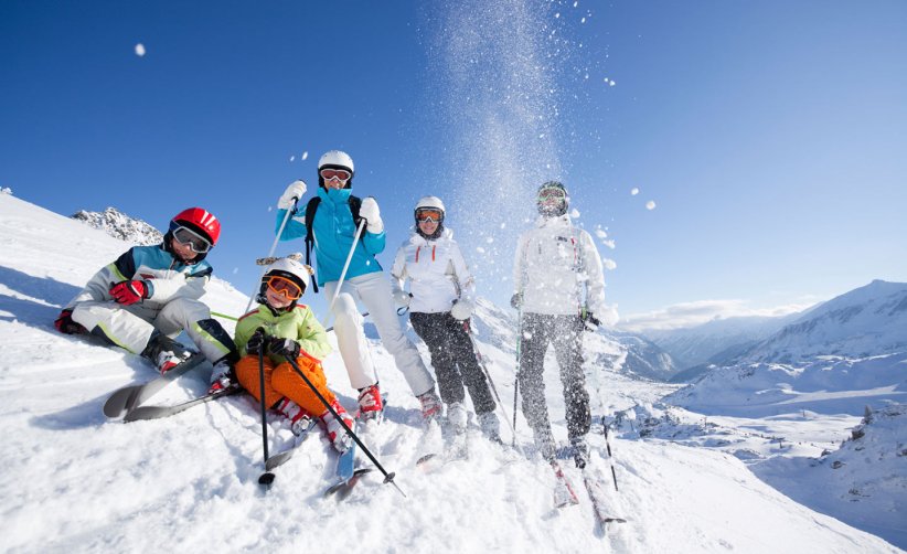 Family Skiing At Thunder Ridge 