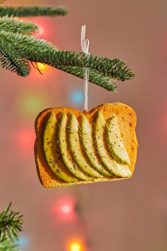 Urban Outfitters Avocado Toast Christmas Ornament 