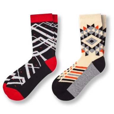 geometric patterned socks