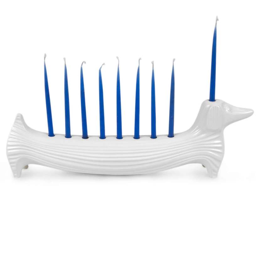 Joanthan Adler Ceramic Dachshund Menorah