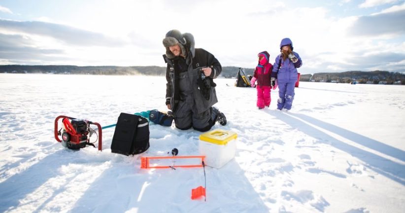 Ice Fishing At Skytop Lodge