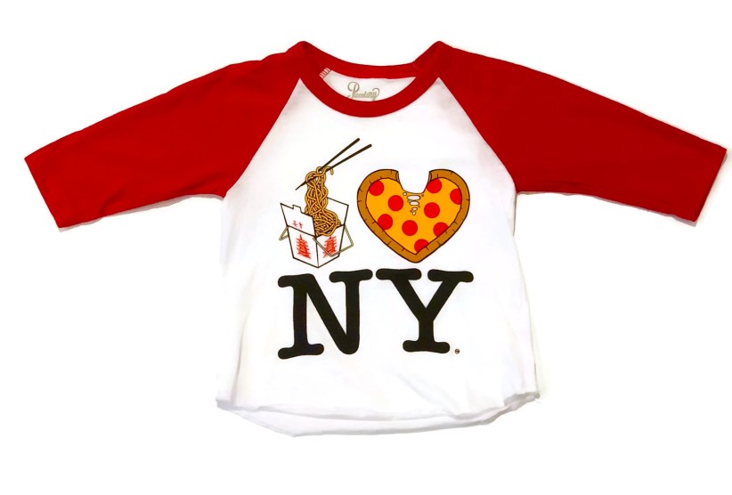 PiccoliNY Lo Mein Pizza NY Baseball Tee