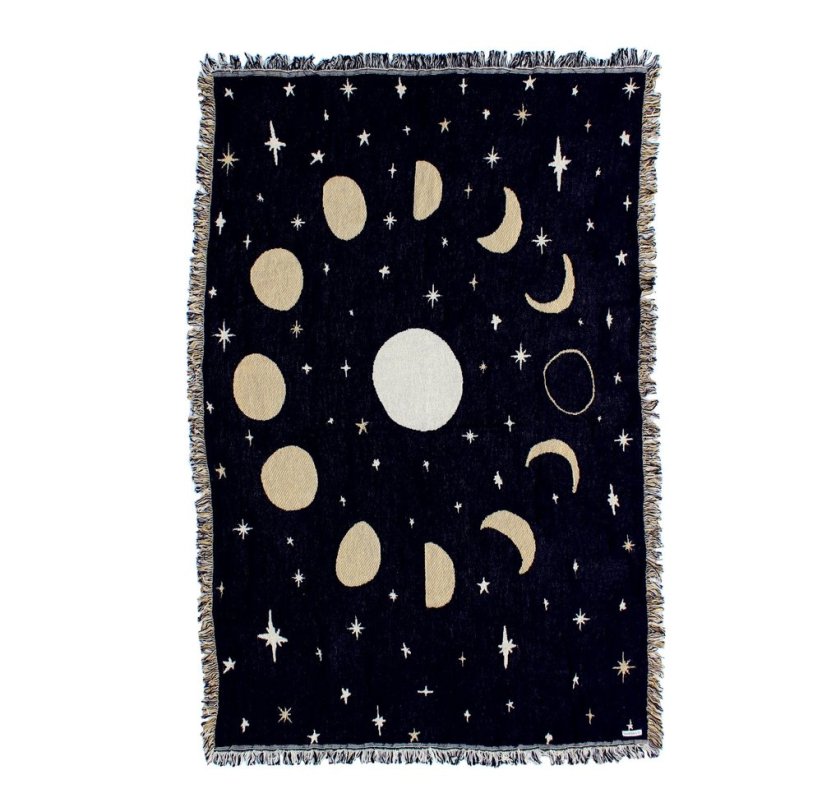 Calhoun & Co. Moon Phases Throw Blanket