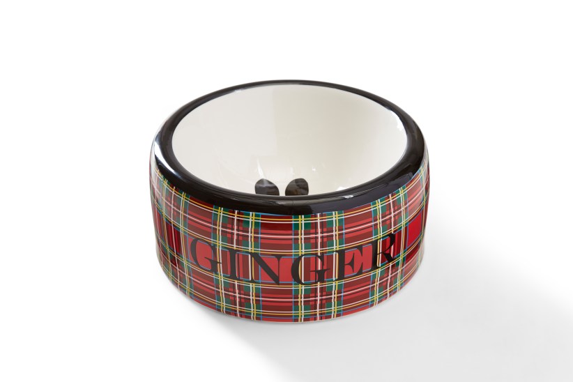 Mark & Graham Ceramic Dog Bowl in Steward Plaid