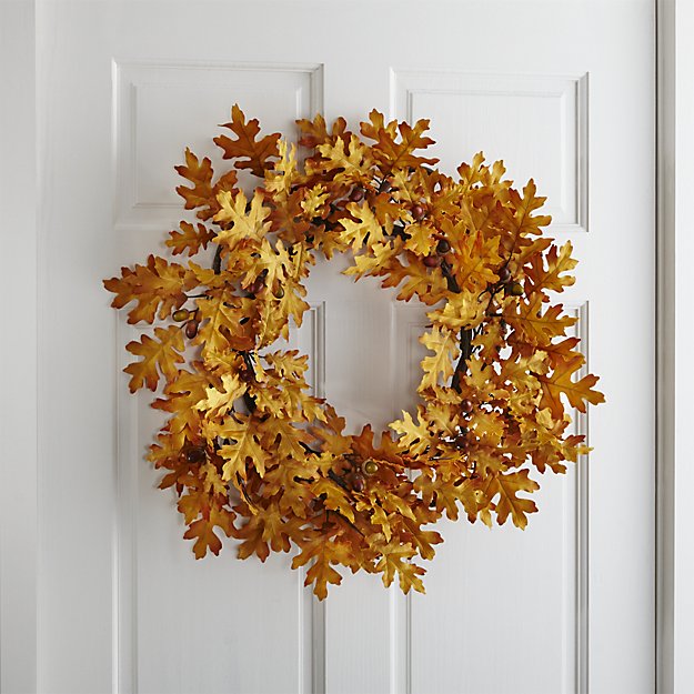 Crate & Barrel Oak Leaf Wreath