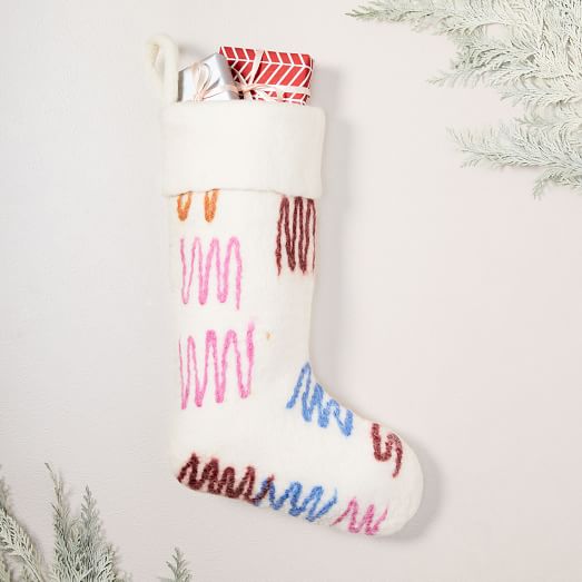 West Elm Felt Stocking - Scribble