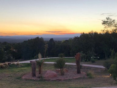 sunset over mountains