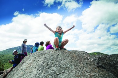 kids hiking