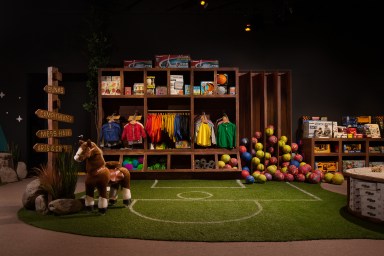 interior of childrens clothing and gift store