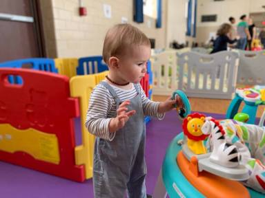 baby playing with toys