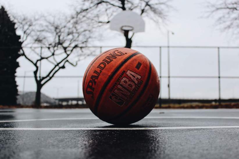 basketball in the court