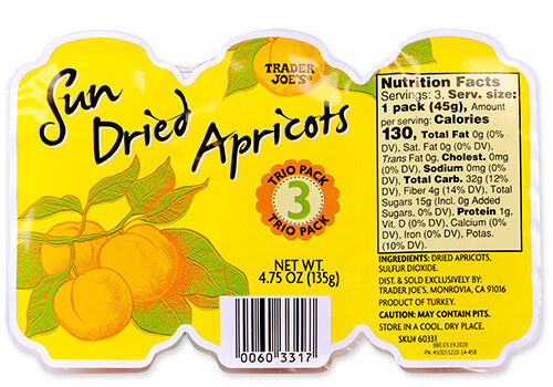 Trader Joe's Sun Dried Apricots Trio Pack 