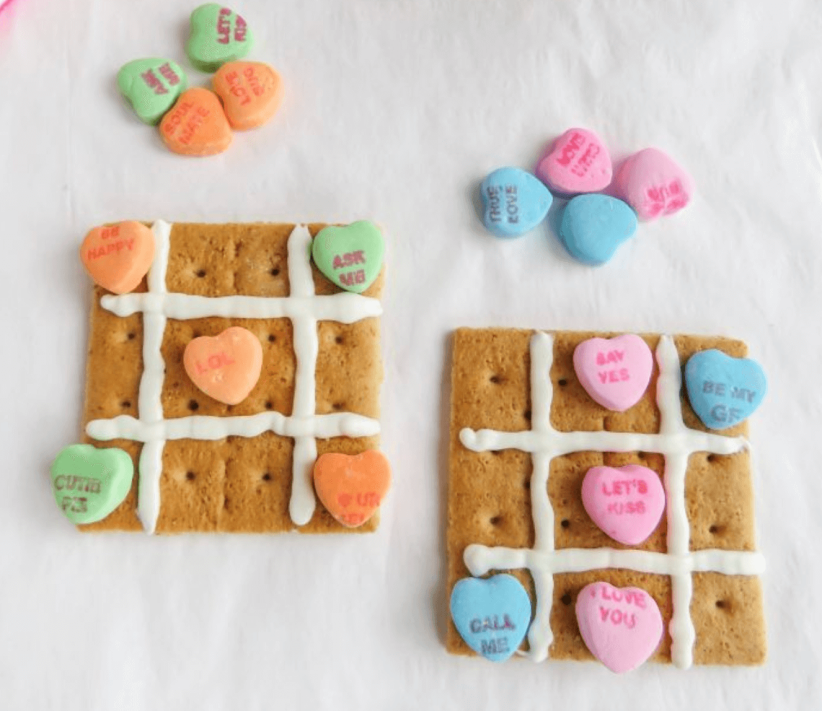 Valentine's Tic Tac Toe Snack