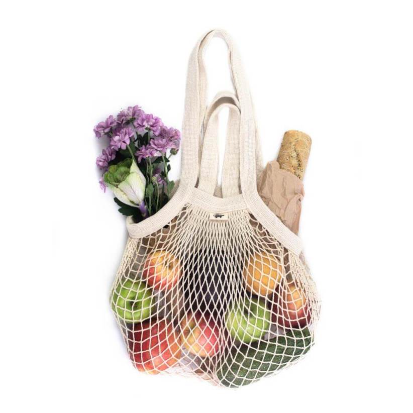 Best Produce Bag: Net Zero Double Handle Cotton Net Market Tote Bag